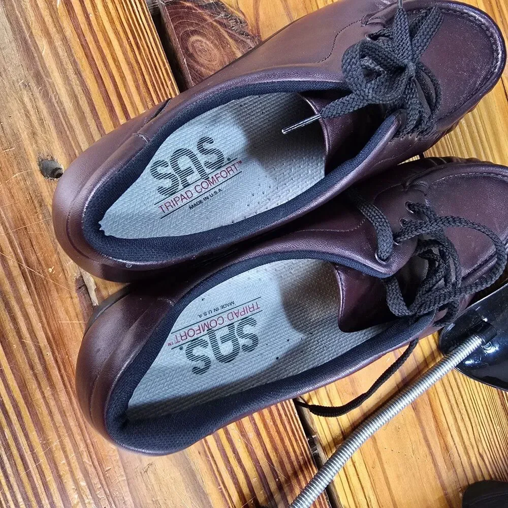 SAS Women's Take Time Lace Up Loafer Comfort Shoes 10.5W Pristine!